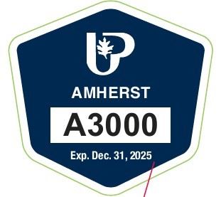 amherst area parking district sticker