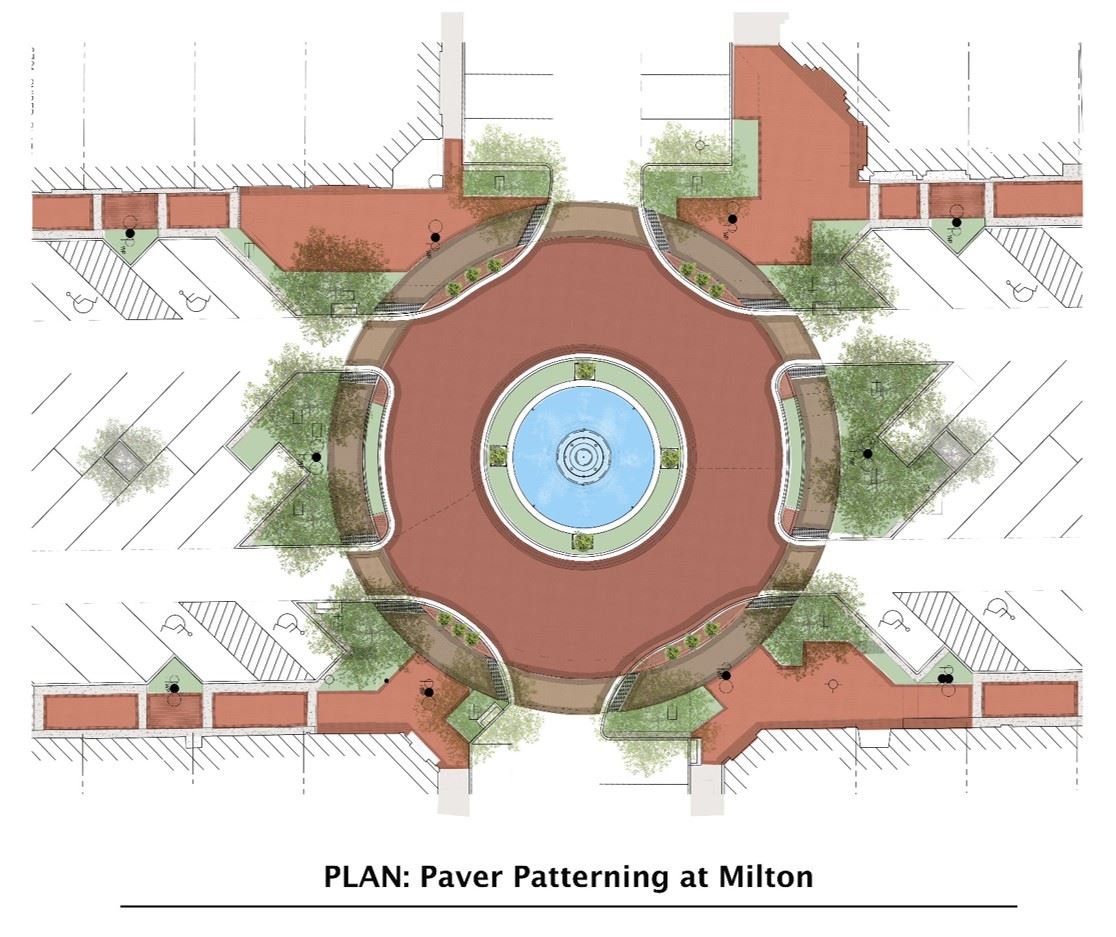 Snider Plaza fountain rendering 3